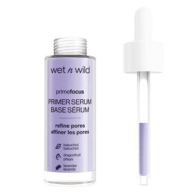 wet n wild Prime Focus Pore Minimizing Facial Serum Primer Makeup Extending Reduces Pores Improves Skin Texture Exfoliates Retinol Alternative, Hydrating
