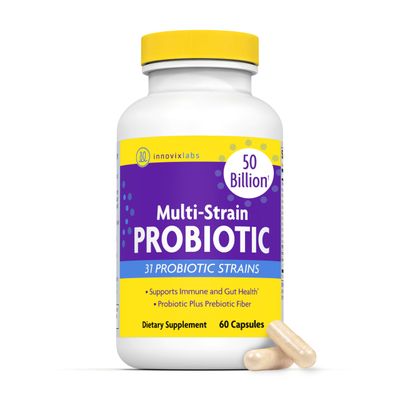 InnovixLabs Multi Strain Probiotics for Women Men - Probiotic Supplement - 50 Billion CFU - Gut Health, Immune Support, Digestion, Lactobacillus Acidophilus, Prebiotics and Probiotics, 60 Capsules