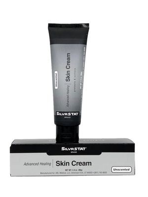 SilvrSTAT Advanced Healing Skin Cream with Silver, Vitamin E, Hyaluronic Acid Which Promotes Natural Healing Unscented 3.4 oz