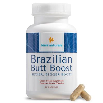 Kimi Naturals Butt Enhancer Pills - Tightening and Butt Lifting Supplements for Bigger Booty and Curvy Hips - Fast Growth Bum Enhancement 60 Capsules