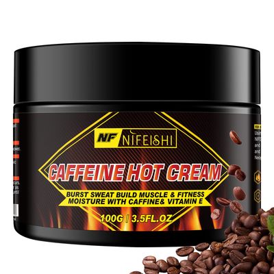 Caffeine Hot Cream, Anti Cellulite Cream for Slim Shaping, Workout Enhancer Cream for Women and Men, Body Shaping Cream for Belly, Thighs, Legs, Abdomen, Arms and Buttocks