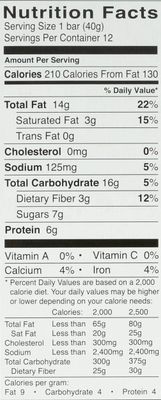 Fody Dark Chocolate Nuts and Sea Salt Bar, 1.41 Ounce - 12 per case.