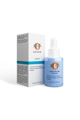 Jeju Glow Hyaluronic Acid Serum for Skin 100 Pure Anti Aging Serum Intense Hydration Moisture Non greasy, Wrinkle Reducing and Brightening