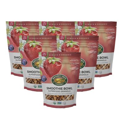 Nature's Path Organic Superfood Smoothie Bowl Granola, 9.5 oz (Pack of 6), Gluten Free, Non-GMO