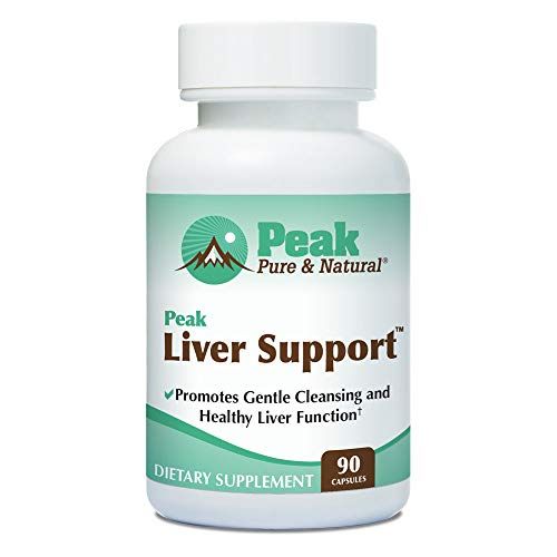 Peak Pure Natural Peak Liver Support Milk Thistle Based Liver Support Supplement Liver Cleanse and Detox 90 Capsules
