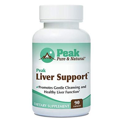 Peak Pure Natural Peak Liver Support Milk Thistle Based Liver Support Supplement Liver Cleanse and Detox 90 Capsules