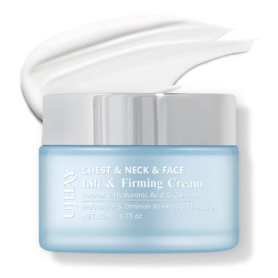 UJhay Retinol Neck Cream, Hyaluronic Acid and Caffeine Enriched Neck Firming Cream to Minimize Fine Lines Dullness - 3-in-1 Moisturizing Cream for Neck, Chest and Face (50 ml1.7 oz)