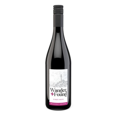 Wander Found Non-Alcoholic Wine, Pinot Noir, Award Winning Red Wine from Germany, Non-GMO Dealcoholized Wine, 750 ml (1 Bottle)