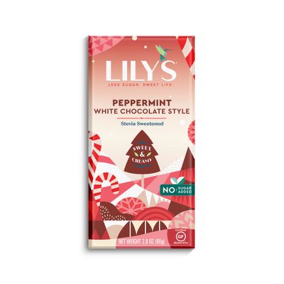 Lily&#39;s, White Chocolate Bar, Peppermint, 2.8 Oz