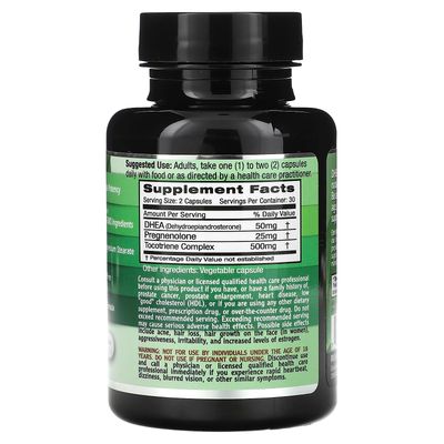 Emerald Labs DHEA 50mg - Adrenal Support Supplement to Help Hormone Balance - Includes DHEA - Gluten-Free - 60 Vegetable Capsules (30-Day Supply)