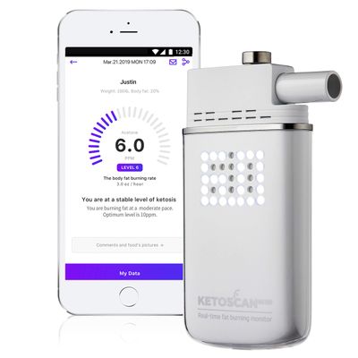 V2 KETOSCAN Mini Breath Ketone Meter, Diet Fitness Tracker Monitor Your Fat Metabolism, Level of Ketosis on Low carb, Ketogenic or Any Nutrition Fitness Program