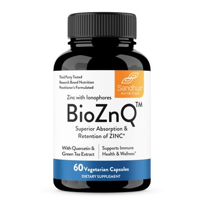 Sandhu&#39;s Zinc Supplement with Ionophores Quercetin Green Tea Extract for Superior Absorption and High Potency 800mg Vegetarian Capsules 30 Days Supply Immune Support for Men Women