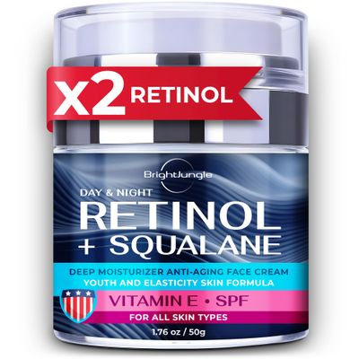 Day Night Anti-Aging face cream - Moisturizing Face Cream with Retinol, SPF Squalane - Skincare, Hydrating Lotion for Women and Men
