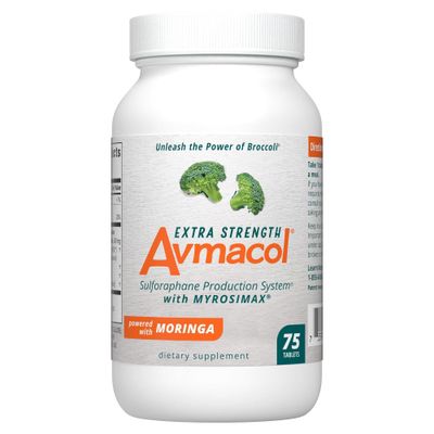 Nutramax Laboratories Avmacol Extra Strength 1 Researched Sulforaphane-Producing Brand for Detoxification, Antioxidant Support, Immune Health, Adults Children, Moringa, 75 Tablets