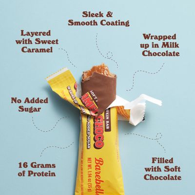Barebells Soft Protein Bars Caramel Choco - 24 Bars (2 Packs of 12) - Protein Snacks with 16g of High Protein - Fluffy Chocolate Protein Bar with 2g of Total Sugars - Soft Protein Snack Breakfast Bars