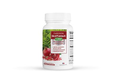 Faroson GlutamaxWhitening from WithinGlutathione 1000mg, FernPomegranate Extract antioxidant Support, Skin Elasticity, Reduce Skin Aging for Women 30 Tablets Made in USA