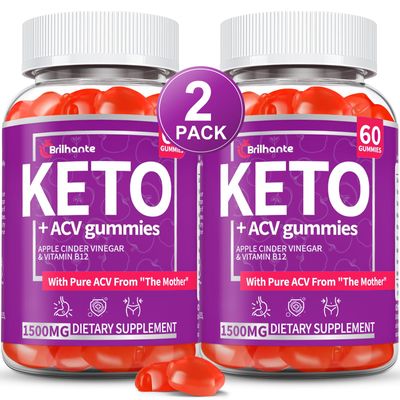 Brilhante Pomegranate, Beet Root Apple Gummies - 60 Plant-Based Soft Chews for Body Management and Daily Vitality(Twin Pack
