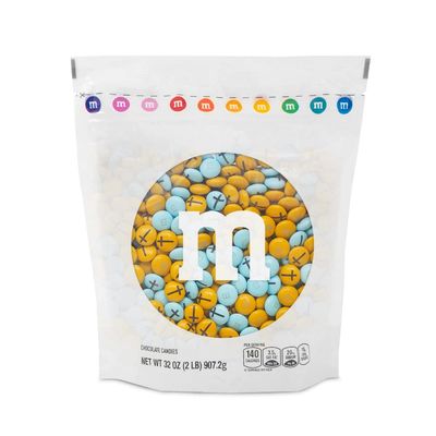MM S WORLD Milk Chocolate Baptism for Boy Candy - 2lb of Bulk Candy with Printed Cross Clipart,Perfect for Christening Gifts,Cupcakes,Party Favors,Cake Toppers and Baptism Party Decorations