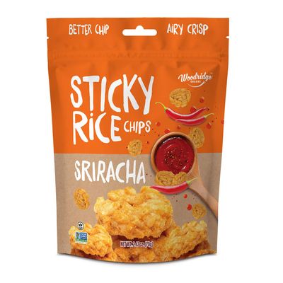 Woodridge Snacks Sticky Rice Chips Sriracha Flavor 6 Pack 2.47 OZ (70g) Bags