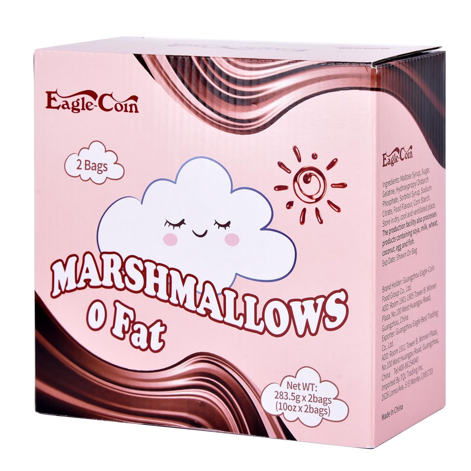 Eagle-Coin Marshmallow Candies Packs, Mini Marshmallow Bits With Closure Strip Great for Snacking, Hot Chocolate, Baking, Ice Cream, Barbecue