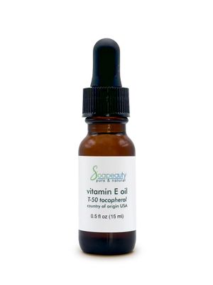 Soapeauty TOCOPHEROL T-50 Vitamin E Oil 100 Pure and Natural Skin, Face, Body, Nails, Scars, Dark Spots, Anti-aging, Repair Multi-Purpose Moisturizer 0.5 fl oz