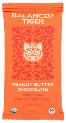 Balanced Tiger Peanut Butter Chocolate Protein Bar, Gluten Free, Non GMO, 1.55 Ounces (Pack Of 12)