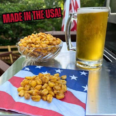 Salted Crunchy Corn Kernels Soft Crunch Toasted Corn Runnin Wild Foods 1-pound total (Box of 2 bags, 8oz each), Korn Nutz