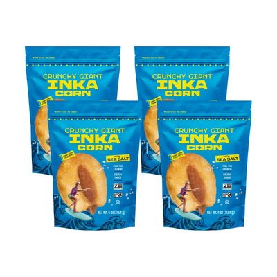 Inka Corn Nuts, Gluten Free Roasted Giant Corn, Original Flavor, 4 Ounce (Pack Of 4)