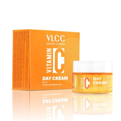VLCC Vitamin C Day Face Cream with SPF 30 Fights Photoaging Provides Sun Damage Protection Hydrates the Skin Gives Natural Glow Suits All Skins 1.76 Oz50 g