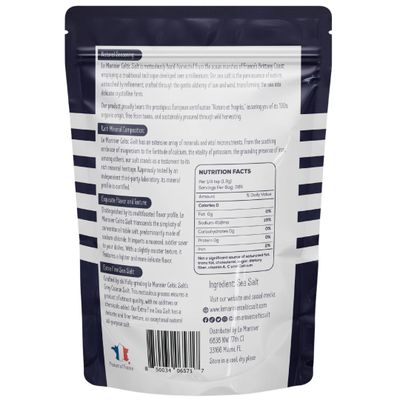 Le Marinier French Sea Salt Extra Fine, 1.1lb - 18oz. Mineral Rich 100 Natural and Unrefined Sea Salt Organic Mineral Coarse. Hand Harvested Mineral Salt, (1.1lb Extra Fine)