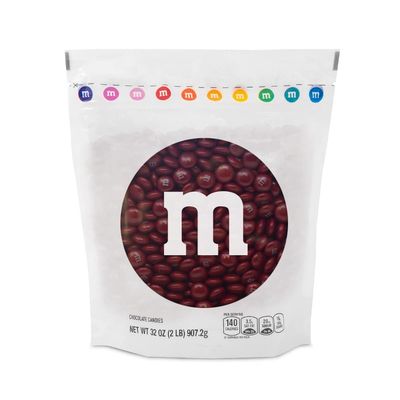 MM S WORLD Maroon Chocolate Candy, 2lbs Resealable Pack for Candy Bars, Birthday Parties, Weddings, Graduations, Holidays, a Box of Chocolates, Desserts and More