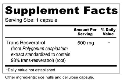 Wellness Resources Resveratrol Ultra 500 - High Potency 98 Trans-Resveratrol 500mg Per Capsule (90 Capsules) - Bioactive Resveratrol Supplement