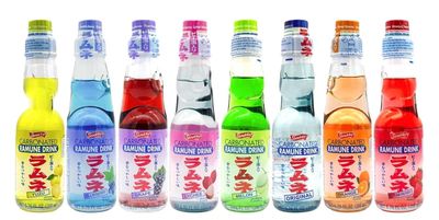 Ramune Japanese Soda, Variety Pack - 8 Flavors in Sprout Talk&#39;s Box