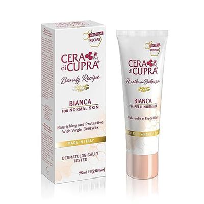 CERA DI CUPRA Bianca Face Cream Moisturizer for Normal and Oily Skin - Nourishing and Protective Formula with Virgin Beeswax (2.5 Fl Oz 75 ml)