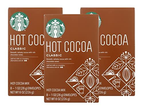 Starbucks Classic Hot Cocoa (Classic, 8 Count (Pack of 3), 24.0 Ounce, 300.0 milliliters
