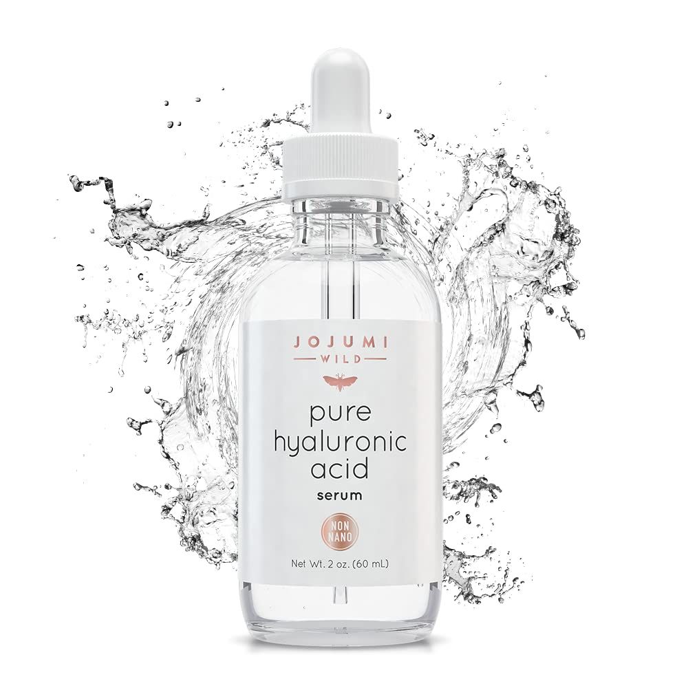 Jojumi Wild 2 oz. Pure Hyaluronic Acid Serum for Skin, Face and Under Eye - Best Hydrating Facial Serum for Microneedling Anti-Aging and Skin Care to Reduce Wrinkles and Fine Lines