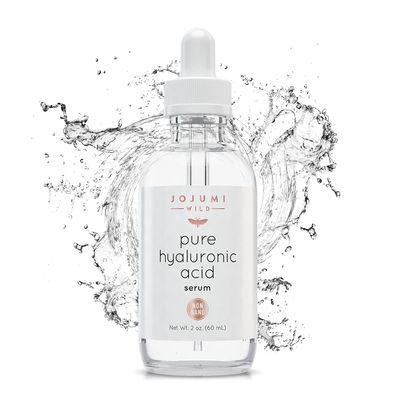 Jojumi Wild 2 oz. Pure Hyaluronic Acid Serum for Skin, Face and Under Eye - Best Hydrating Facial Serum for Microneedling Anti-Aging and Skin Care to Reduce Wrinkles and Fine Lines