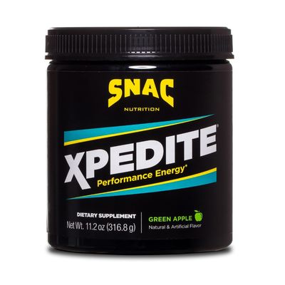 SNAC XPEDITE - Preworkout Performance Drink Supplement, Promotes Energy and Focus, Nitric Oxide Booster Thermogenic, L-Carnitine, Beta Alanine, Green Apple Powder, (24 Servings)