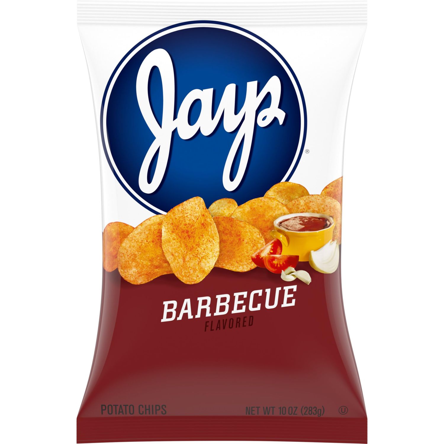 Jays Potato Chips, BBQ, 10 Oz Bag