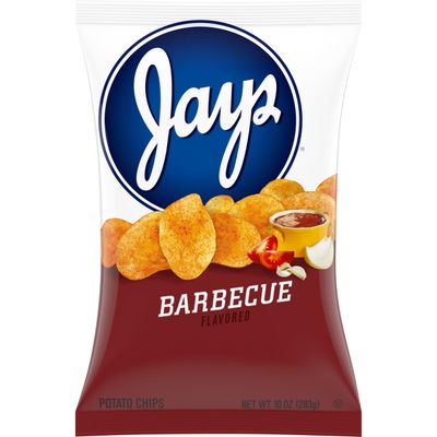 Jays Potato Chips, BBQ, 10 Oz Bag