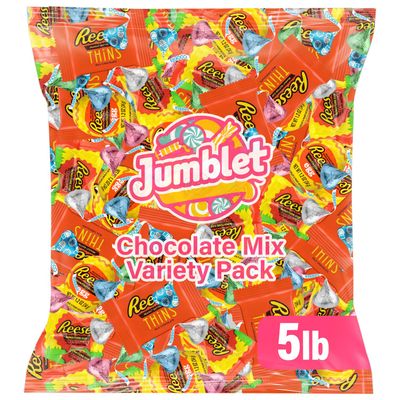 Chocolate Assorted Bulk Candy Variety Pack 5lb - Mini Chocolate Bars, Milk Dark Chocolate Mix - Individually Wrapped Bulk Candy for Office Snacks, Party Favors and Bags