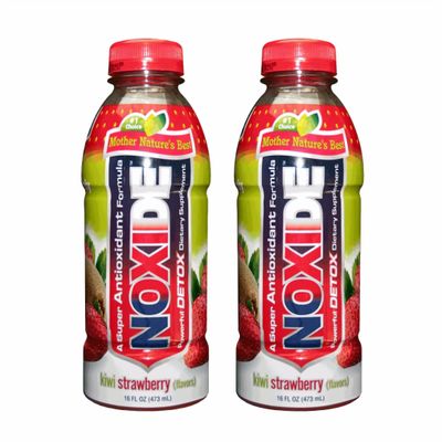 NOXIDE Detox Natural Body New Formula with Turmeric Root Milk Thistle Helps Cleanse Liver Kiwi Strawberry 16 oz (473 ml)Bottle 2 Pack