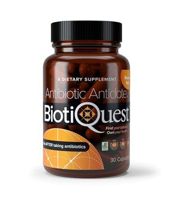 BiotiQuest Antibiotic Antidote Probiotics to Rebalance Body After Taking Antibiotics, 20 Billion CFU, Non-GMO and Gluten Free, 30 Capsules