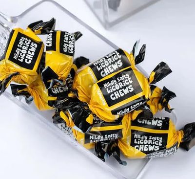 SweetGourmet English Style Salted Licorice Toffees Individually Wrapped 1Lb