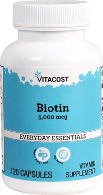 Vitacost Biotin - 5000 mcg - 120 Capsules