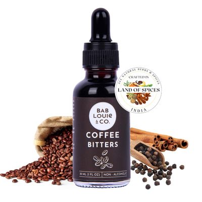 Bab Louie Co. Coffee Bitter for Cocktails Old Fashioned Mix 30ml (1 Fl. Oz), Whiskey Sour Mix, Mixer for Mocktails Non-Alcoholic Drinks, Tequila Gifts for Men, 100 Natural Made with Herbs
