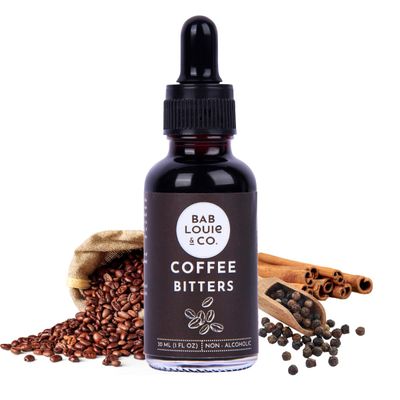 Bab Louie Co. Coffee Bitter for Cocktails Old Fashioned Mix 30ml (1 Fl. Oz), Whiskey Sour Mix, Mixer for Mocktails Non-Alcoholic Drinks, Tequila Gifts for Men, 100 Natural Made with Herbs