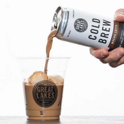 Great Lakes Mocha Oat Milk Cold Brew Latte Coffee, 11 Ounce Cans, Pack of 12