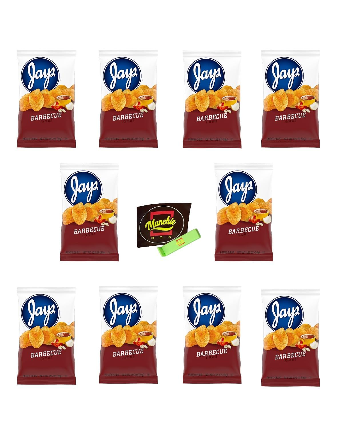 JAY&#39;S BARBEQUE Potato Chips A Chicago Original 10 Pack 1.25oz bags