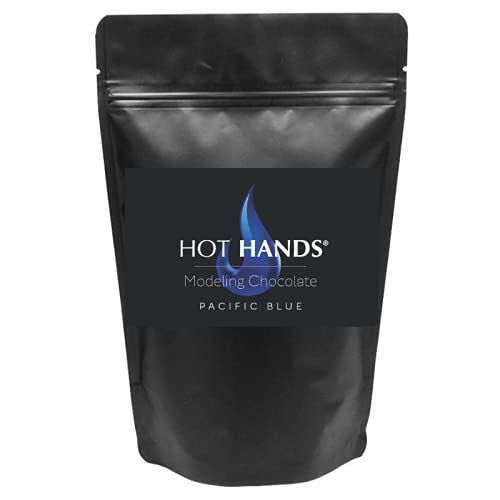 Modeling Chocolate, Premium Gourmet sculpting Chocolate for cakes in PACIFIC BLUE 1 Pound Pack by HOT HANDS Modeling edible clay for Cookies, cake pops and more